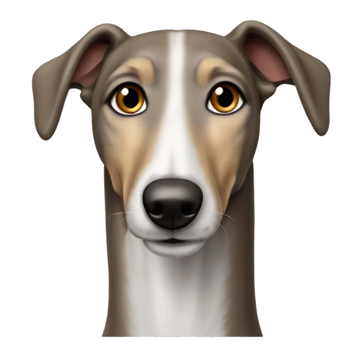 brown and white lurcher grey hound cross dog  sticker