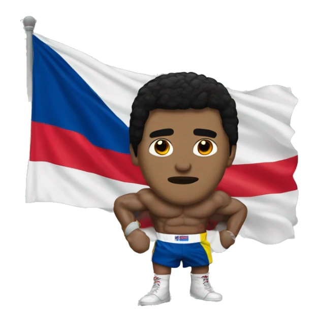 Rocky Balboa with a colombian flag sticker