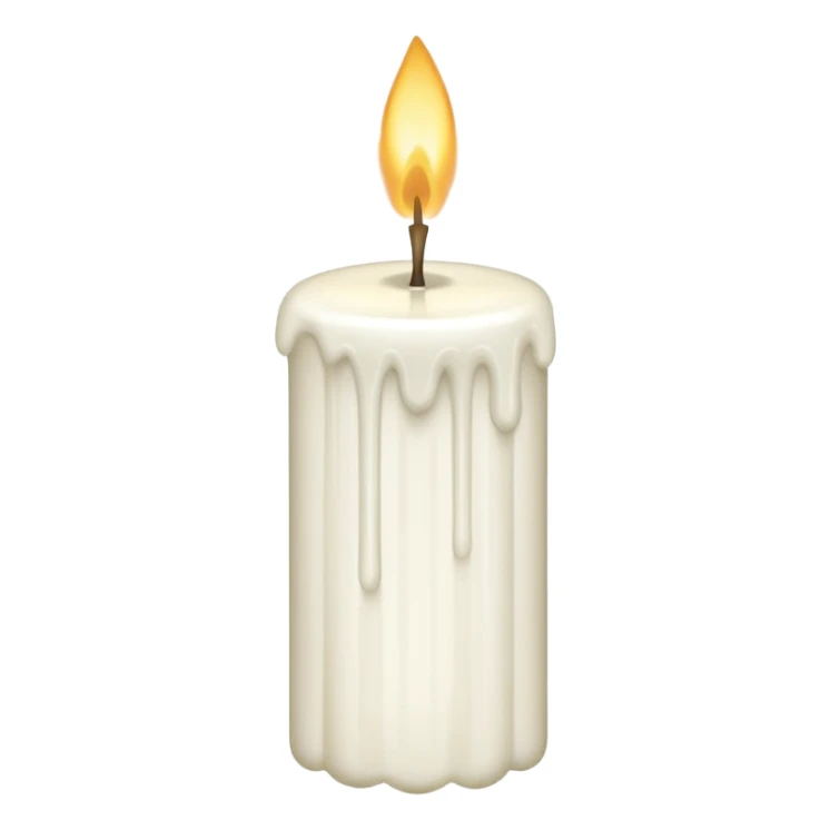 Thin and long Candle dripping wax as if someone is holding it sticker