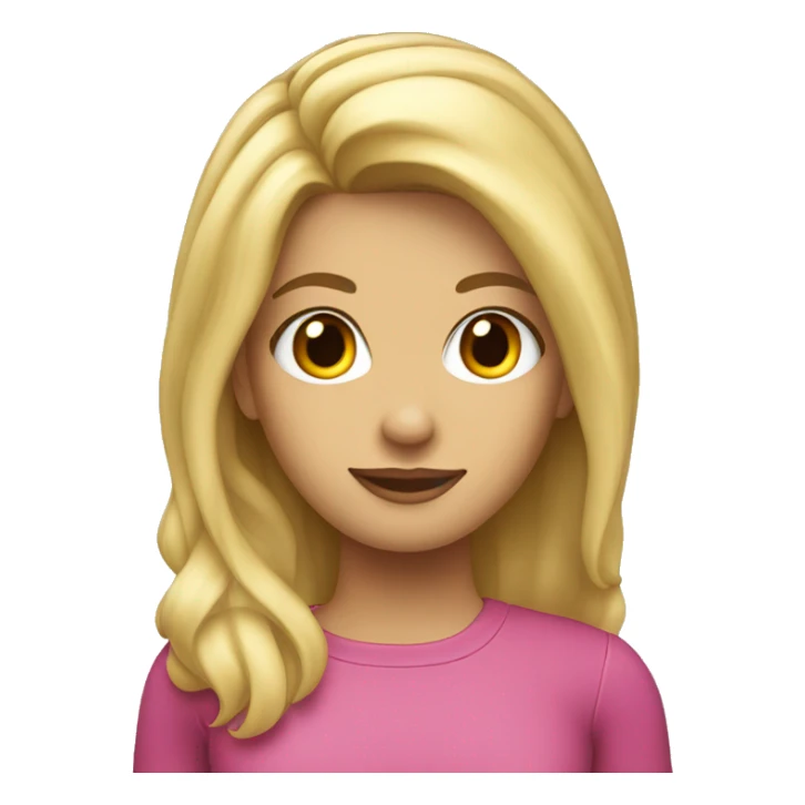 blonde girl with half up half down  sticker