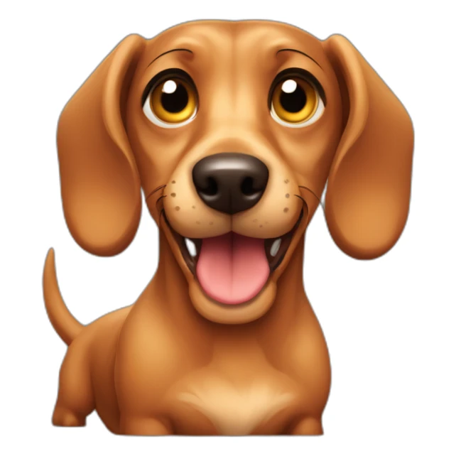 angry fawn color dachshund sticker