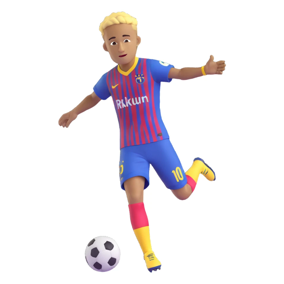 Neymar, famous Brazilian footballer, dynamic pose sticker