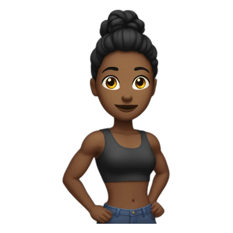 Femme noir qui fait de la muscu sticker