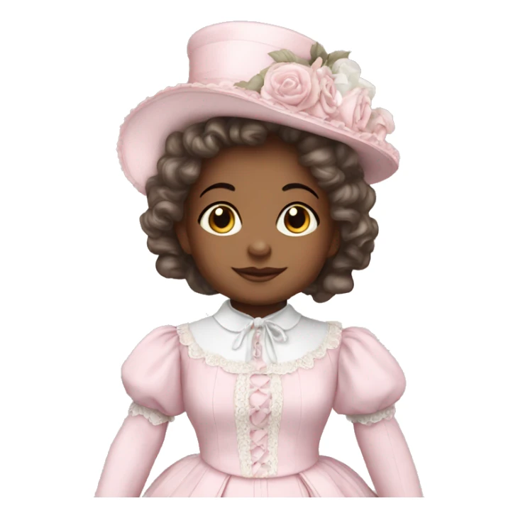 Victorian dress coquette baby pink and white sticker