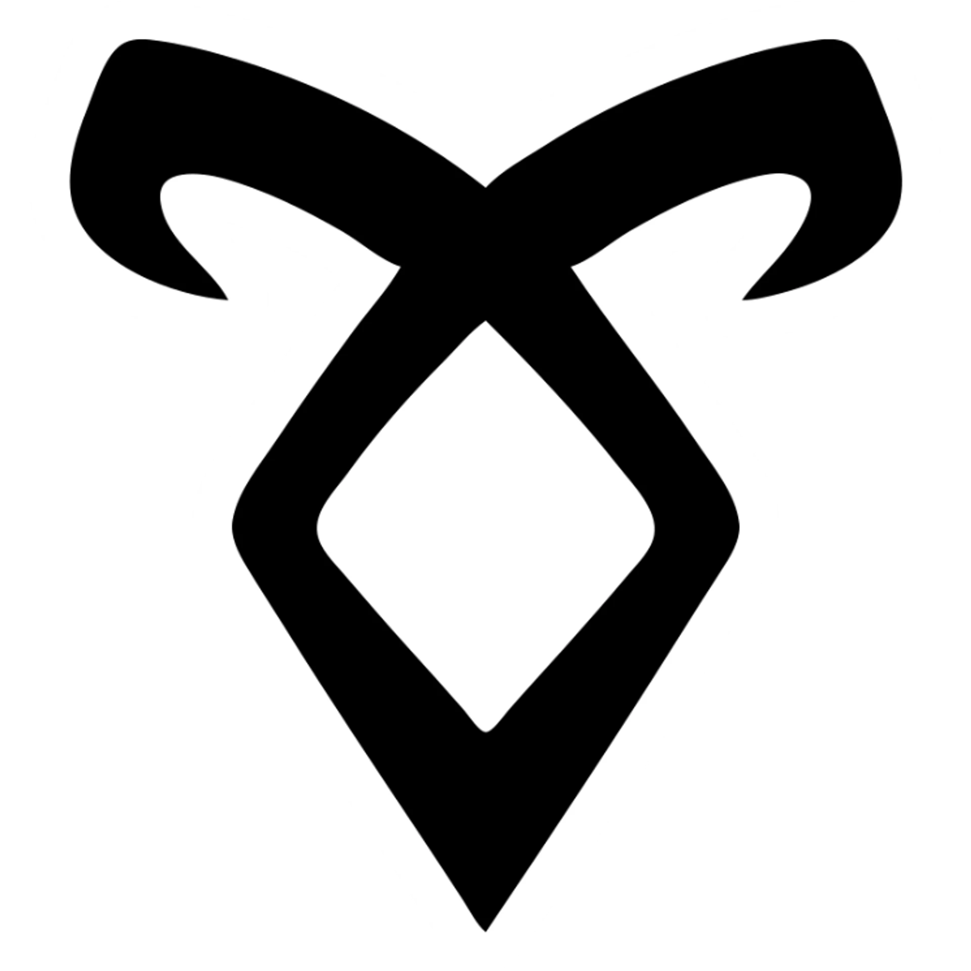 parabatai symbol, bold icon, strong outlines, simple and recognizable sticker