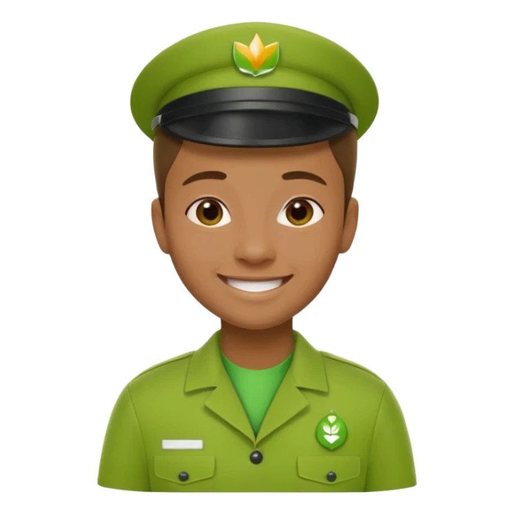 asda supermarket collegue in green uniform sticker