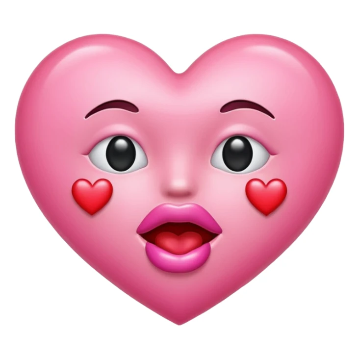 Heart shaped kiss emoji sticker