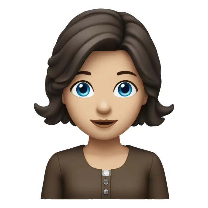 Brunette Dutch girl with blue eyes sticker