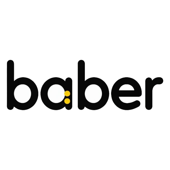 The text "baber" sticker