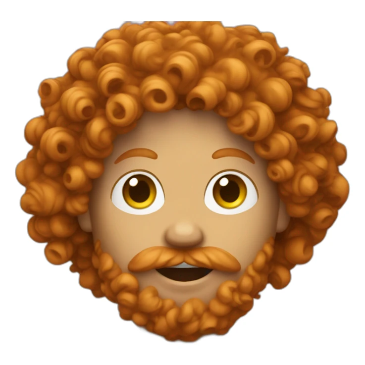 Curly ginger with a white fax of hair sticker