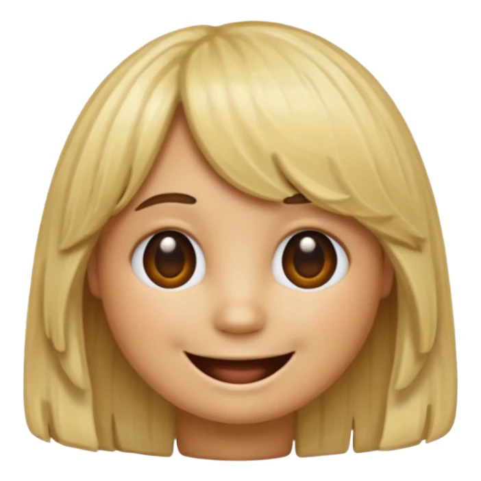 A poop emoji with a blonde wig sticker