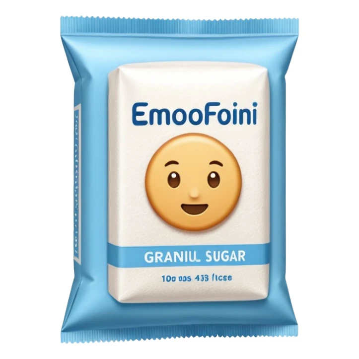 package of white granulated sugar sticker