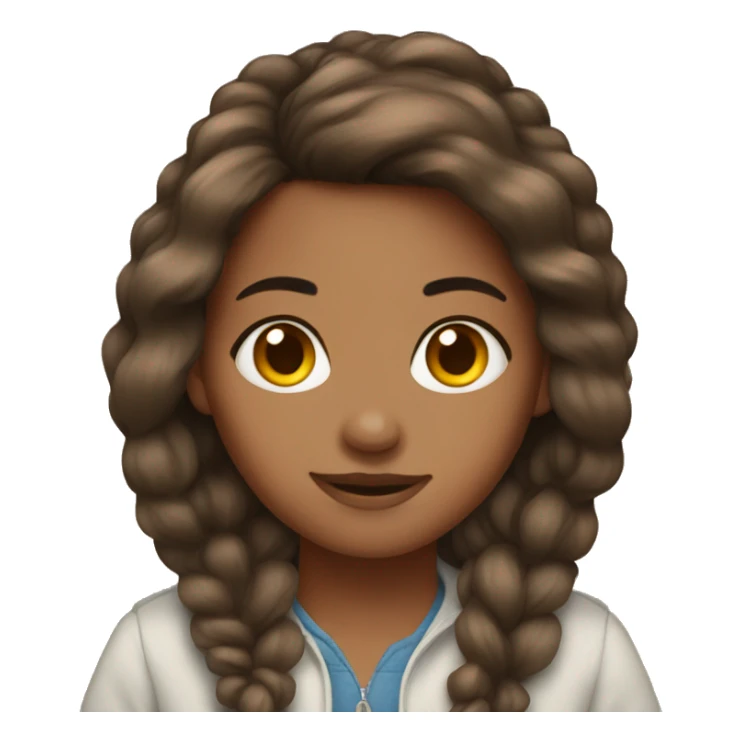 brown hair girl cozy sticker