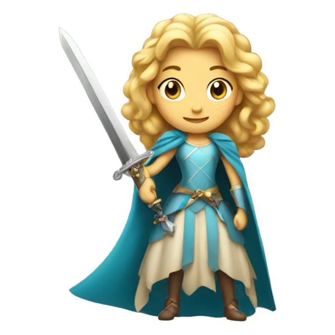 Princess, with sword sticker