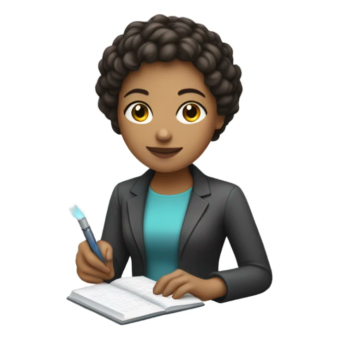 Computer science woman lighter skin and shorter hair sticker