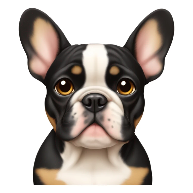Black-and-tan French bulldog so with puppy eyes  sticker