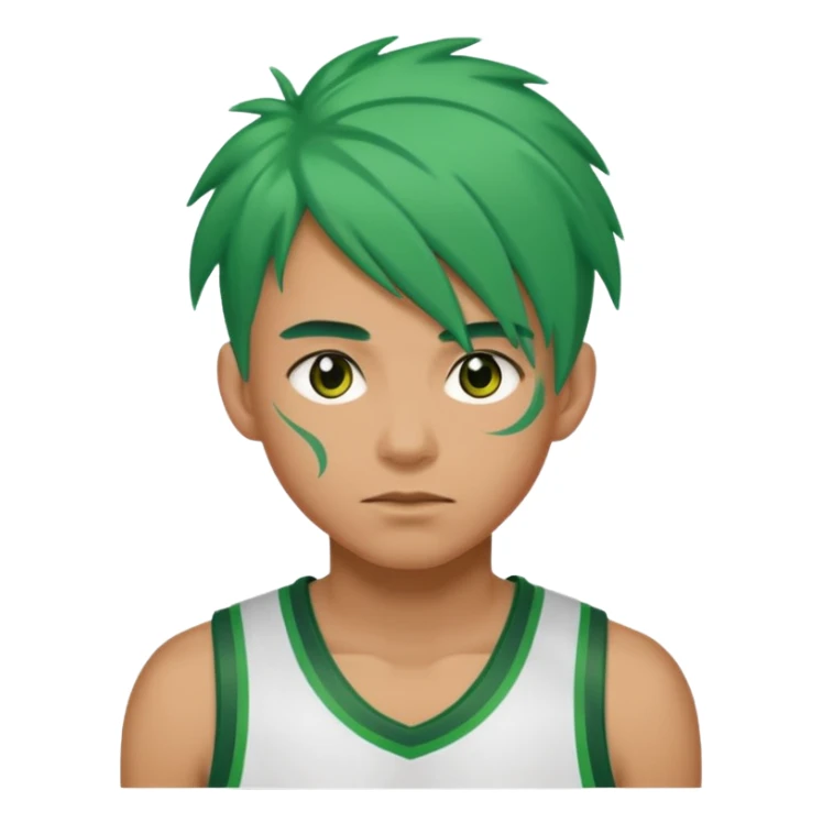 basketball player with green hair sticker