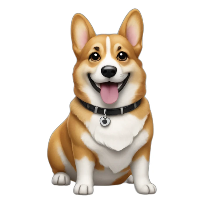 Corgi as the lead singer of the rock band creed sticker