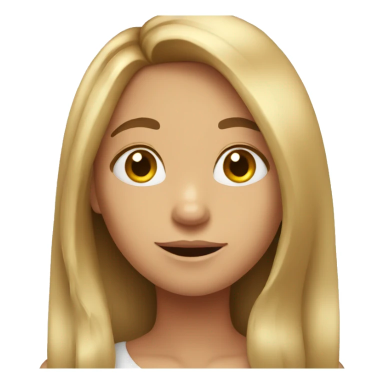 girl with long hair thinking about a guy sticker