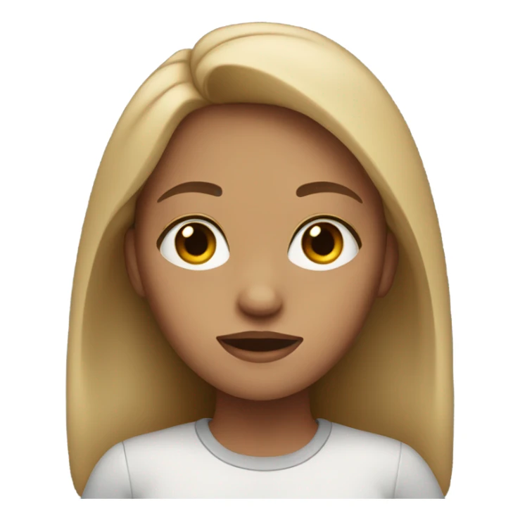 Dark blonde girl with very big brown eyes sticker