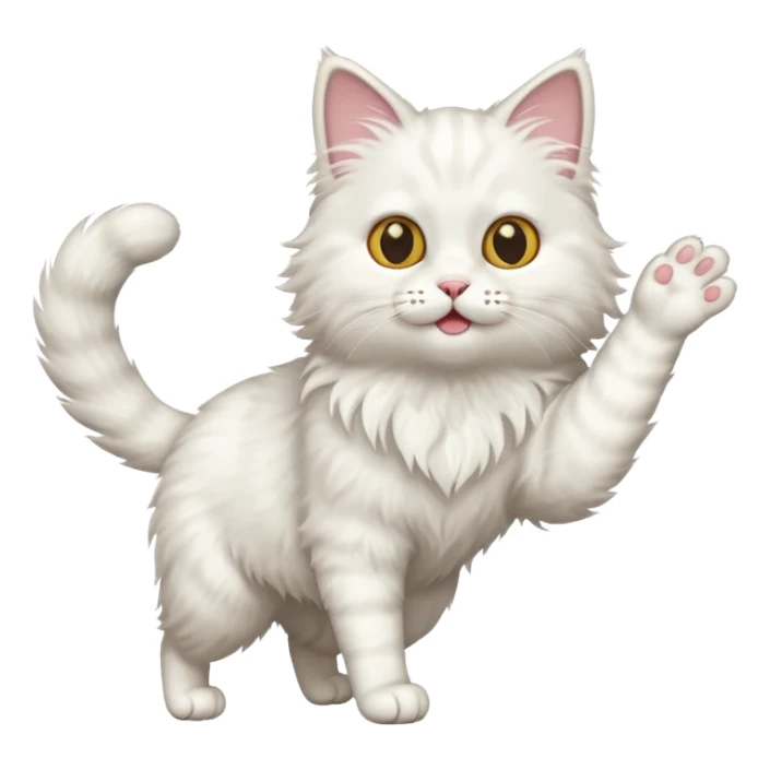 Cat with feet in the air sticker
