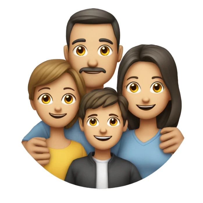 Familie Bild, Mama, Papa, zwei Jungs sticker