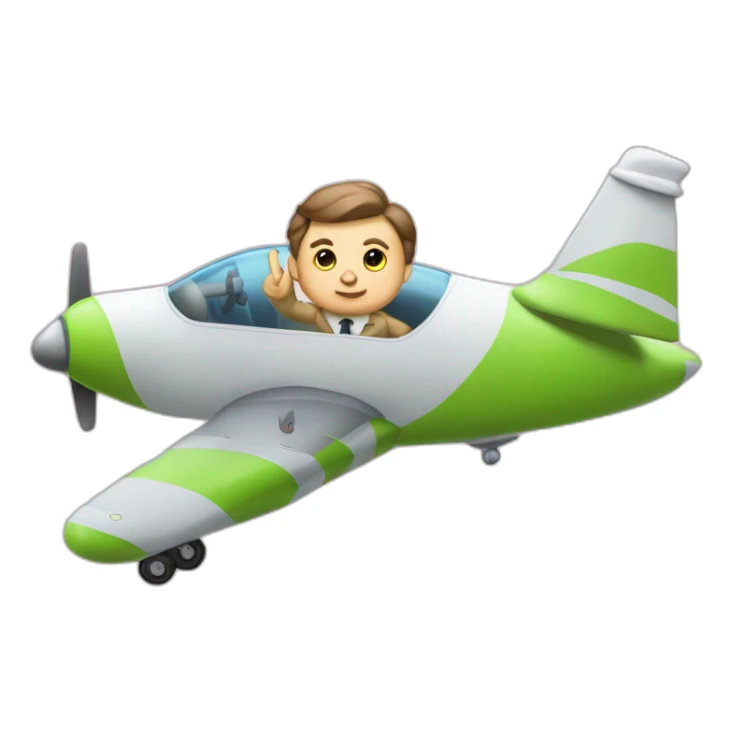 Zelensky fly in pig airplane sticker