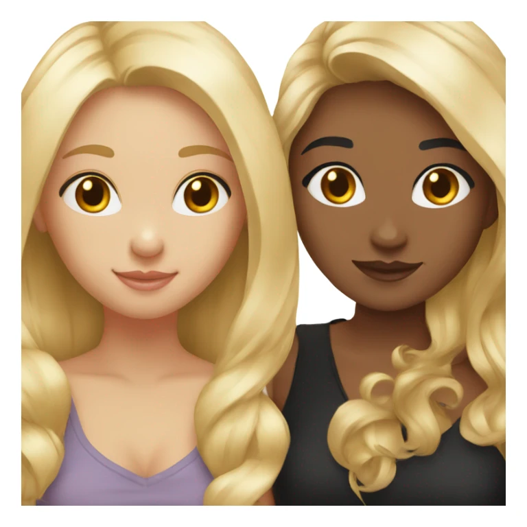 5 best friends (3 blondes, 1 brunette, 1 black hair) sticker