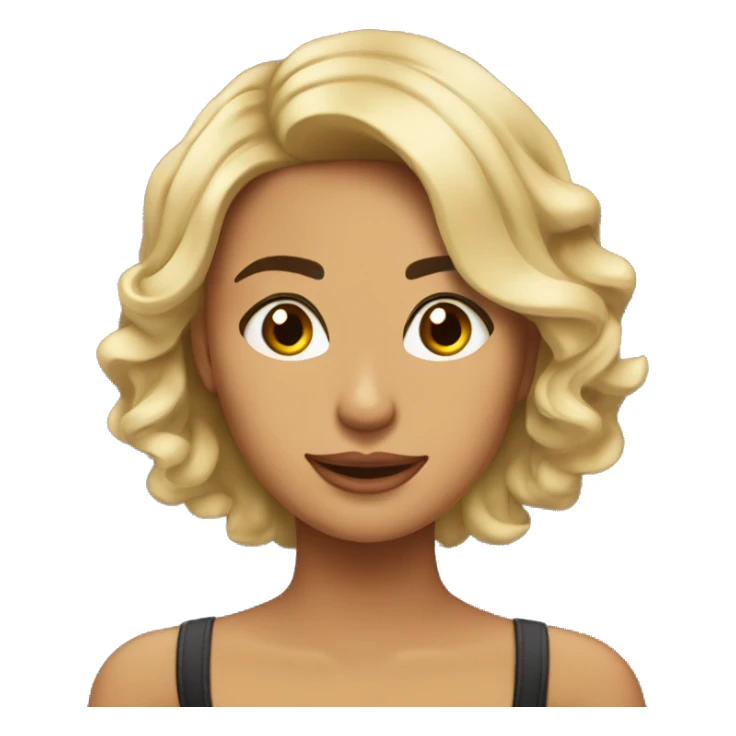 Chica Morena conTrencitas ssueltas pr todo el cabello  sticker