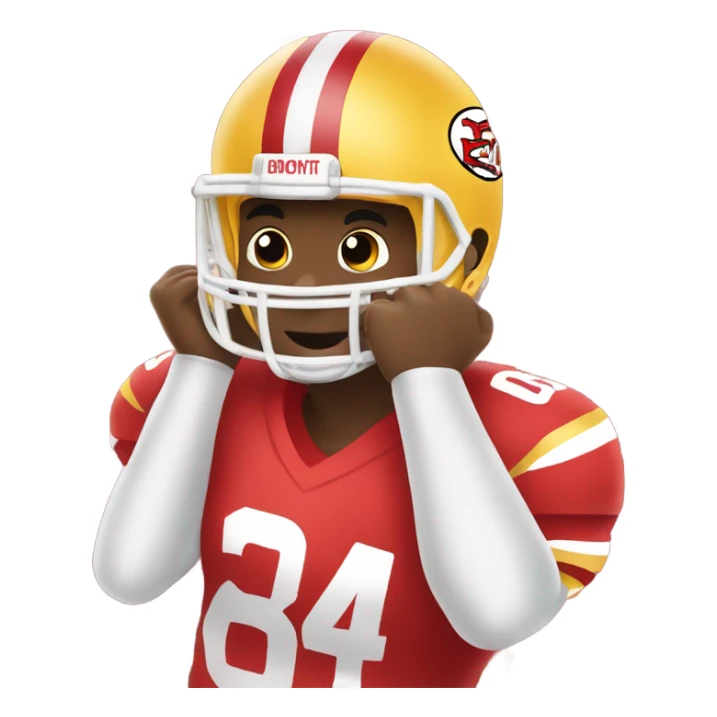 A football player eating a Big Mac sticker