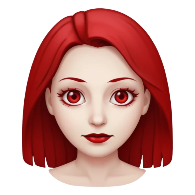 Mom with a dark smile with blood eyes sticker