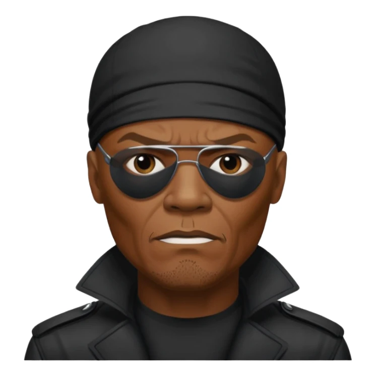 Nick Fury Samuel L. Jackson one eye covered with eye patch sticker