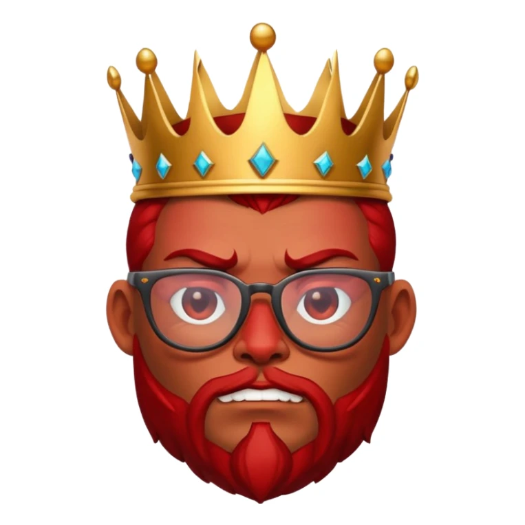 Diablo con corona y gafas sticker