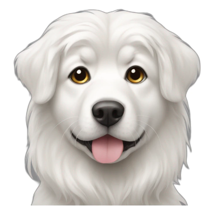 dog samojede white long hair sticker