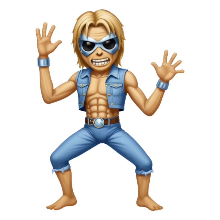 iron maiden eddie glamour sparkle dance sticker