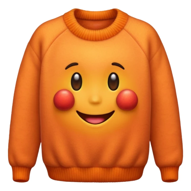 emoji of an peach that wears sweater sticker