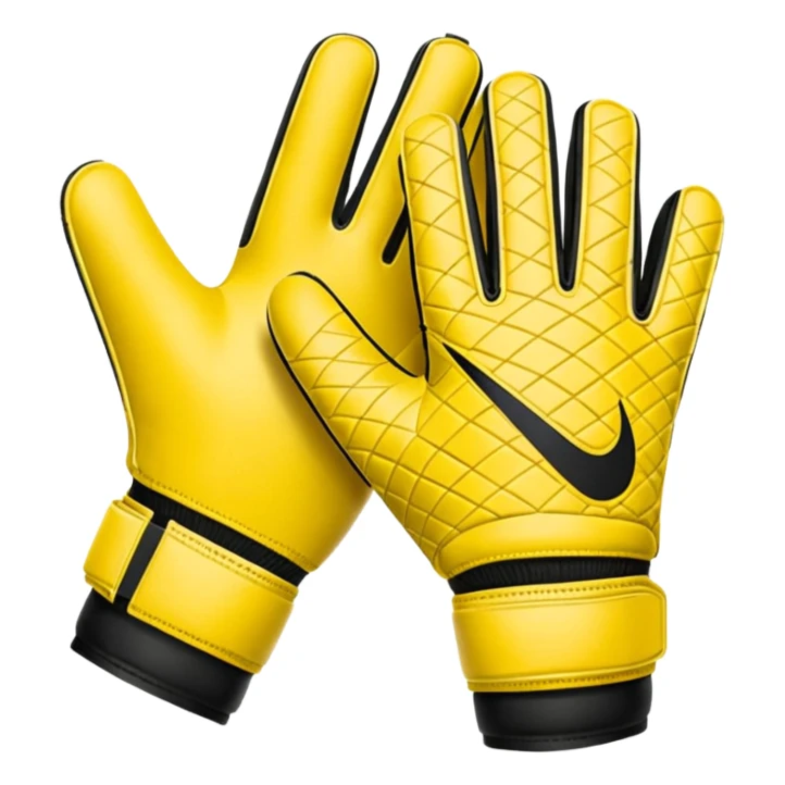 Des gants de gardien de but de foot nike jaune le plus réaliste possible  sticker