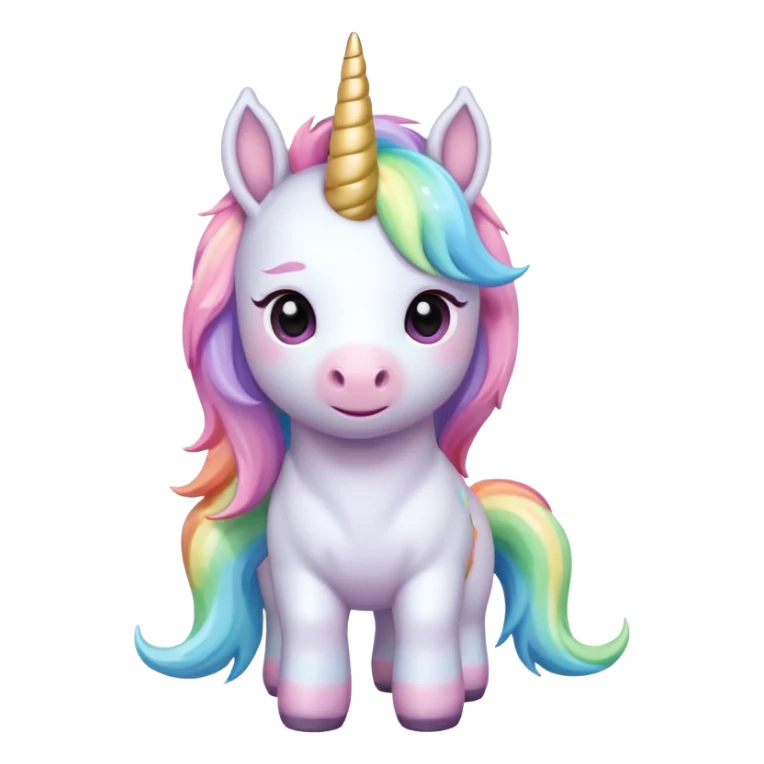 baby unicorn, chibi full body sticker