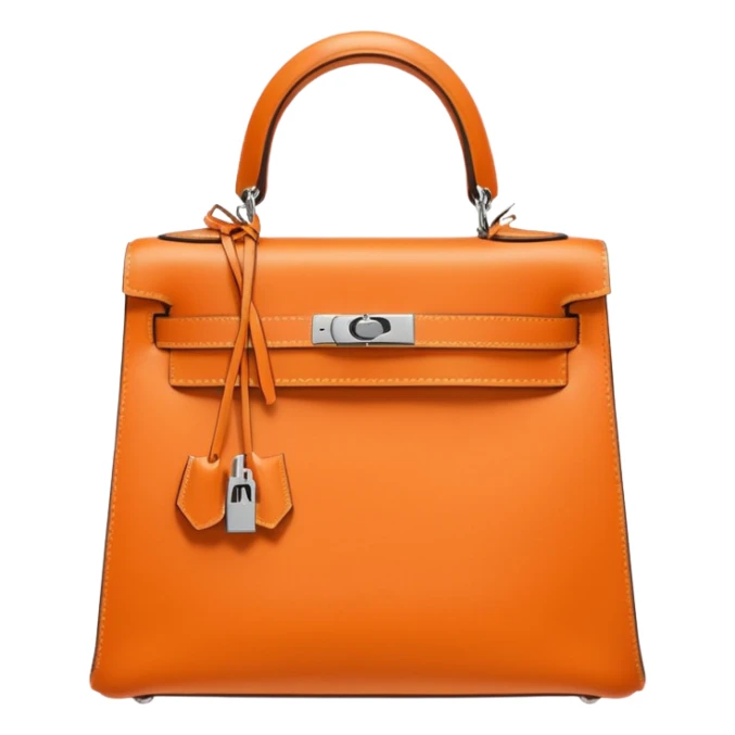 hermes kelly pastel orange color bag sticker