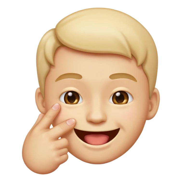 Emoji who bite his finger like he is flirting  sticker