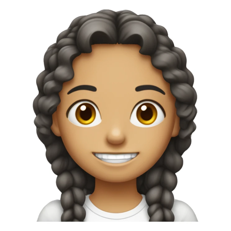 menina careca rindo enquanto escova os dente sticker