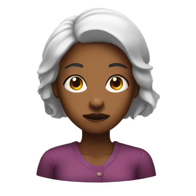 Annoyed black woman with shrugging hands sticker