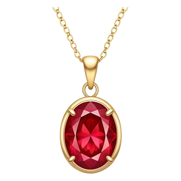 ruby pendant radiating a luminous aura of passion and renewal sticker