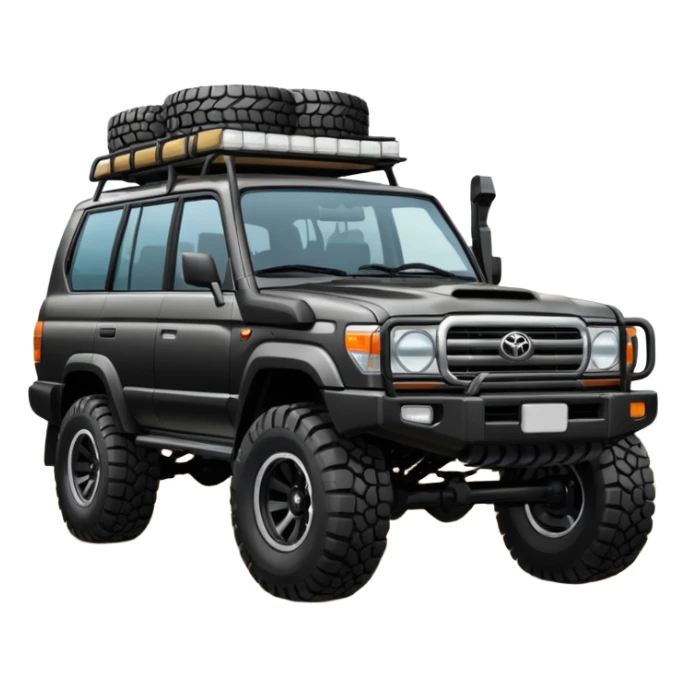 Modified Toyota landcr black color car uiser sticker