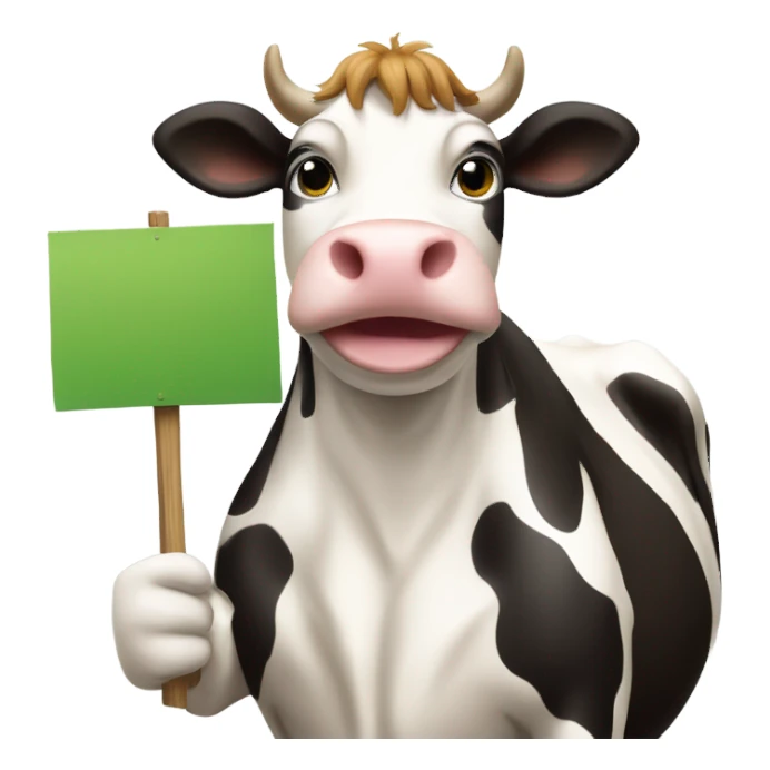 cow holding a sign that says “happy birthday savannah” sticker