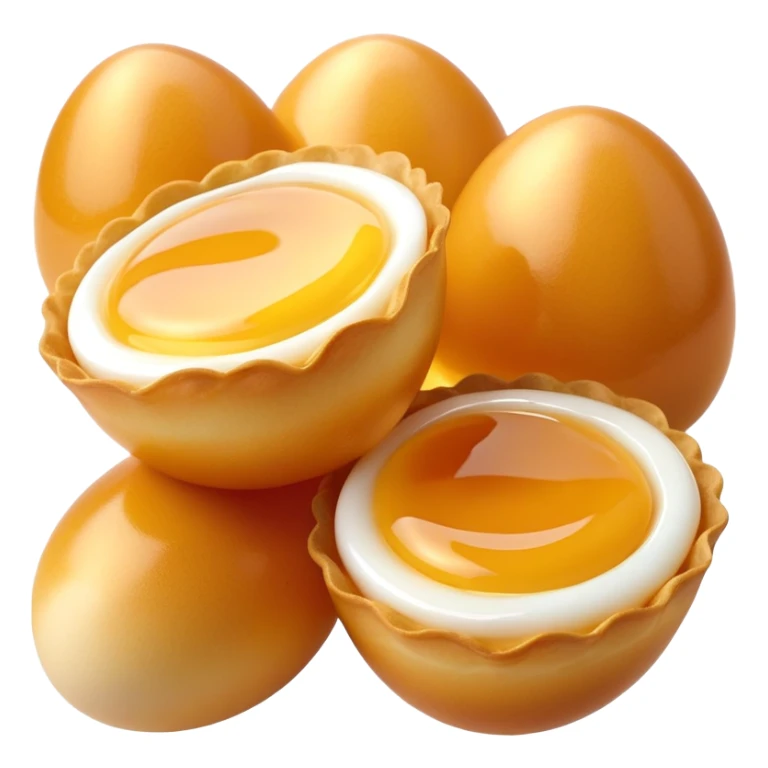 3D rendered authentic Hong Kong egg puffs (港式鸡蛋仔) with honey drizzle, golden color with shiny honey, hyper-realistic egg-shaped bubbles, glossy candy-like finish, detailed texture sticker