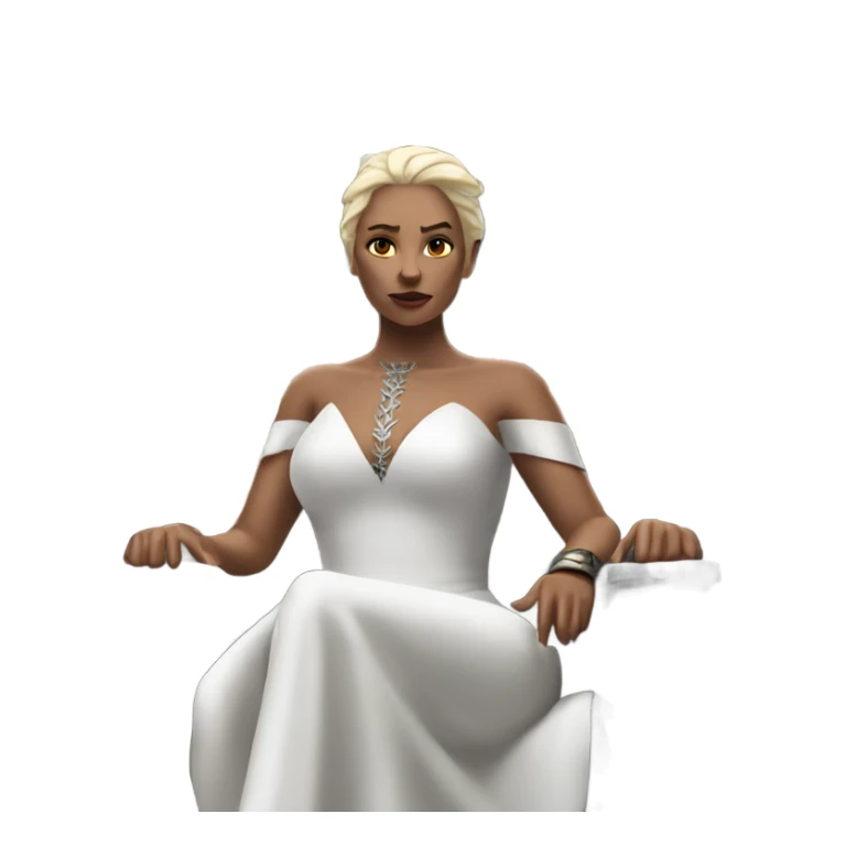 White Woman on the Iron throne sticker