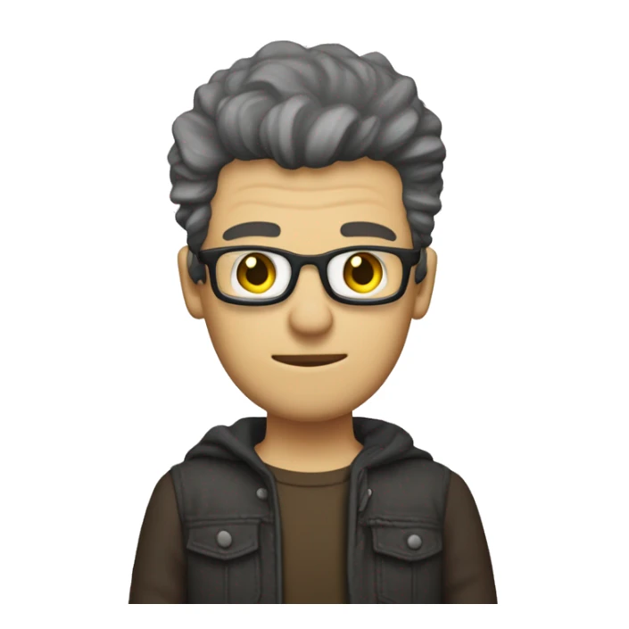 Das Profil eines weißen Mannes mittleren Alters mit einer Halbklatze und einem Soul-Patch Bart an der Unterlippe. sticker