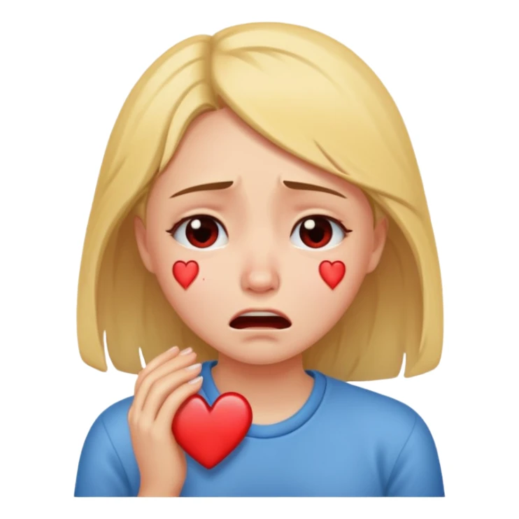 a cute girl crying ,its looking like her heart is shattering sticker