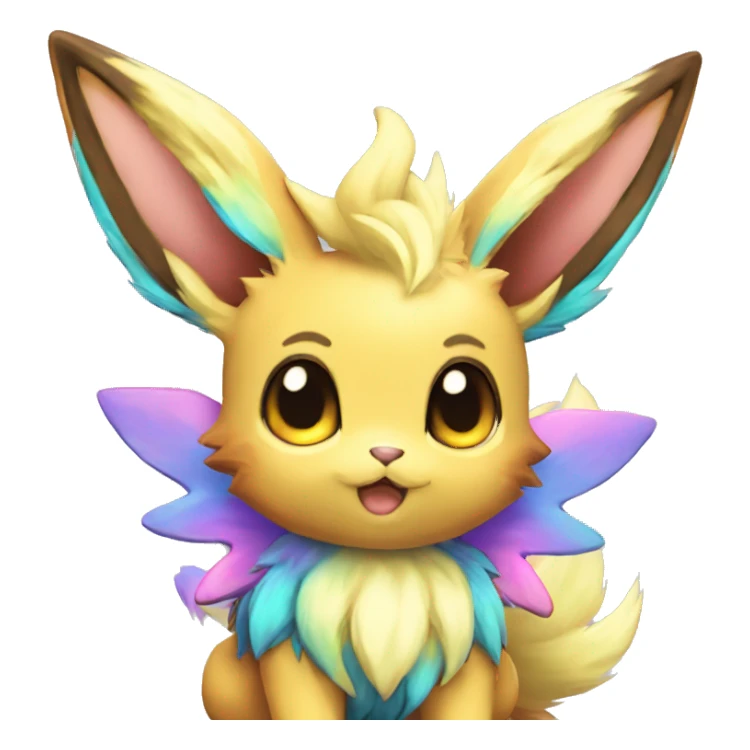Colorful Kawaii Eeveelution-Cute-Pokémon-fusion full body sticker